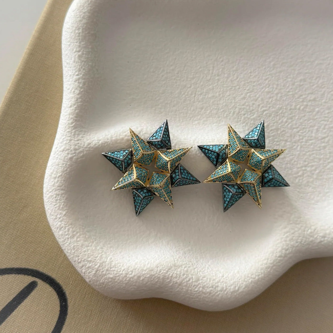 Turquoise Starburst Earrings