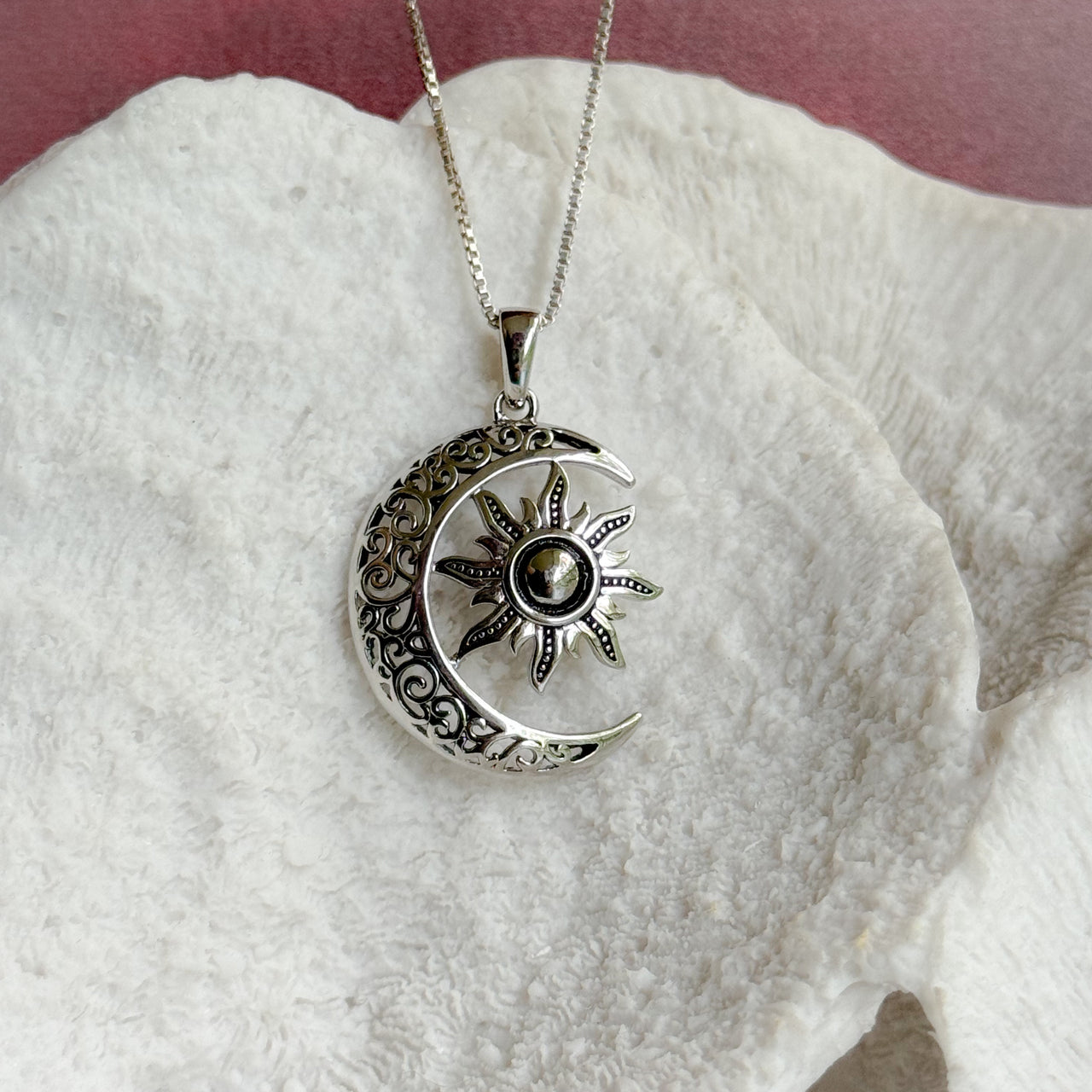 Mystic Moon Necklace in Silver