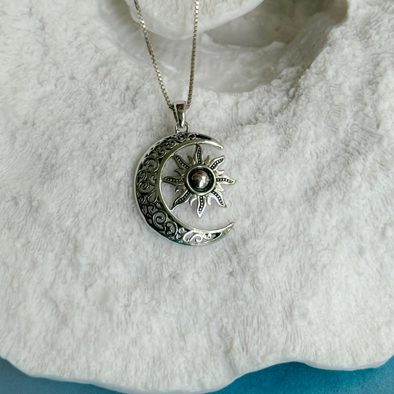 Mystic Moon Necklace in Silver